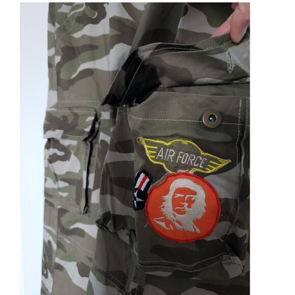 Mens Army Green Camo Pants Size 32 - Picture 1 of 9